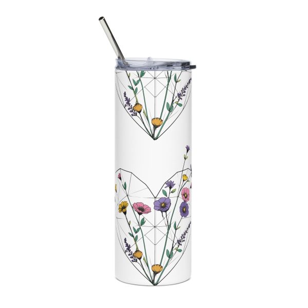 Spring Flower Heart - 20oz Insulated Tumbler - Image 3