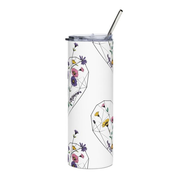 Spring Flower Heart - 20oz Insulated Tumbler - Image 4