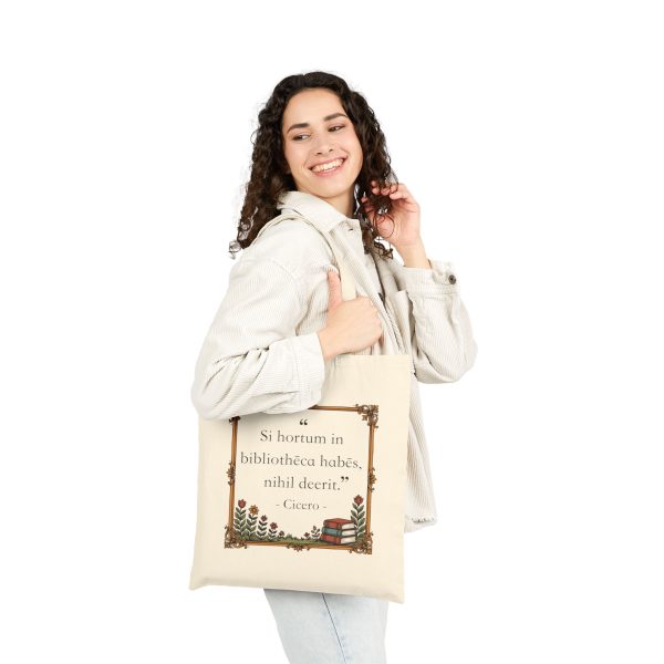 All you need is a Library and a Garden - Cotton Bag - Image 2