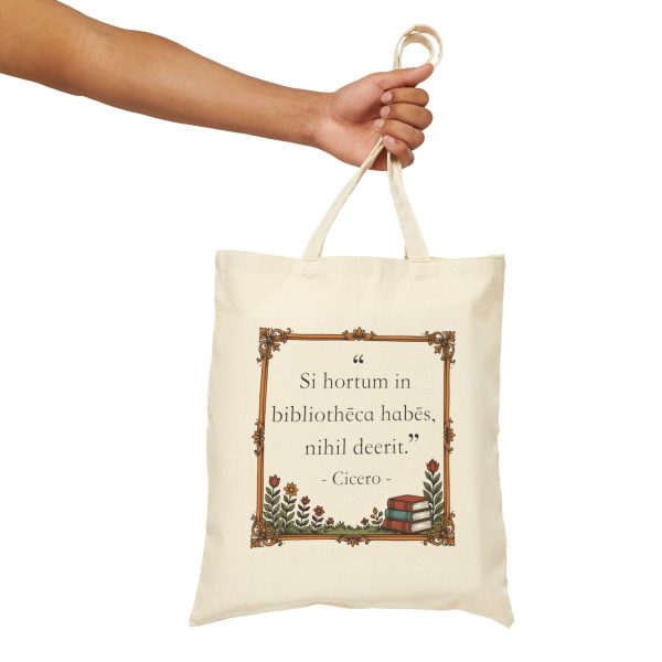 All you need is a Library and a Garden - Cotton Bag - Image 3