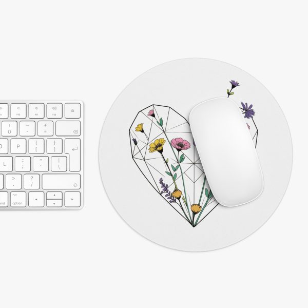 Spring Flower Heart Mouse Pad - Image 3