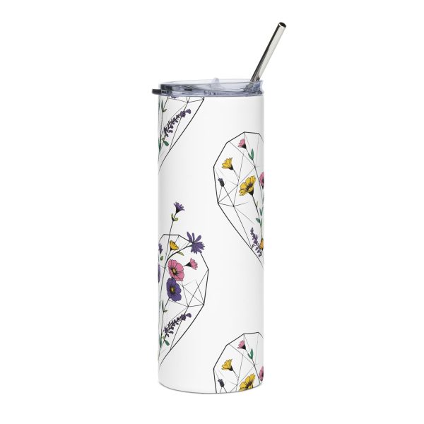 Spring Flower Heart - 20oz Insulated Tumbler - Image 2