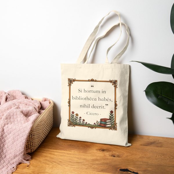 All you need is a Library and a Garden - Cotton Bag - Image 4