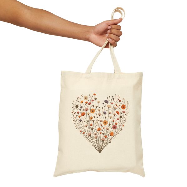 Summer FlowerHeart- Cotton Bag - Image 3