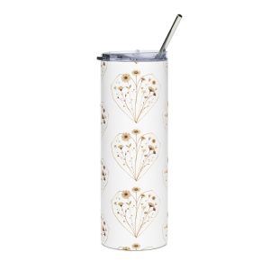 Autumn Flower Heart - 20oz Insulated Tumbler