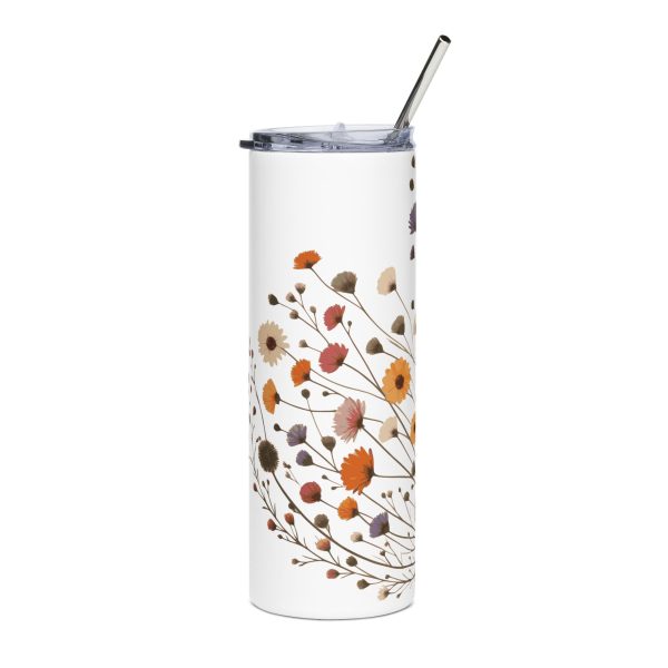 Summer Flower Heart - 20oz Insulated Tumbler - Image 2