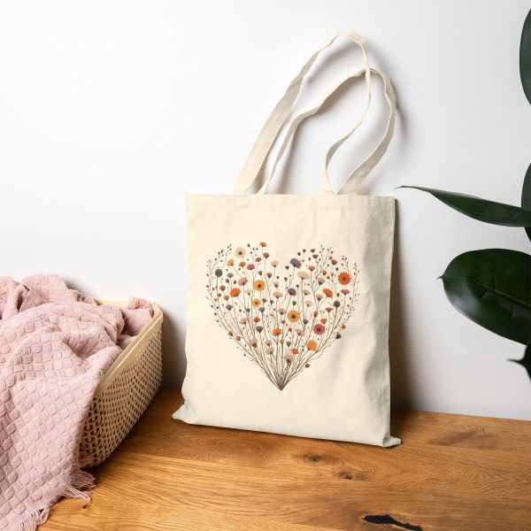 Summer FlowerHeart- Cotton Bag - Image 4