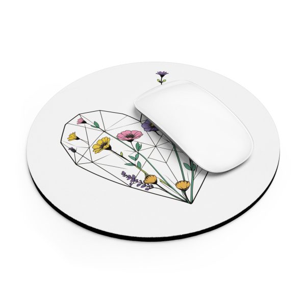 Spring Flower Heart Mouse Pad - Image 2